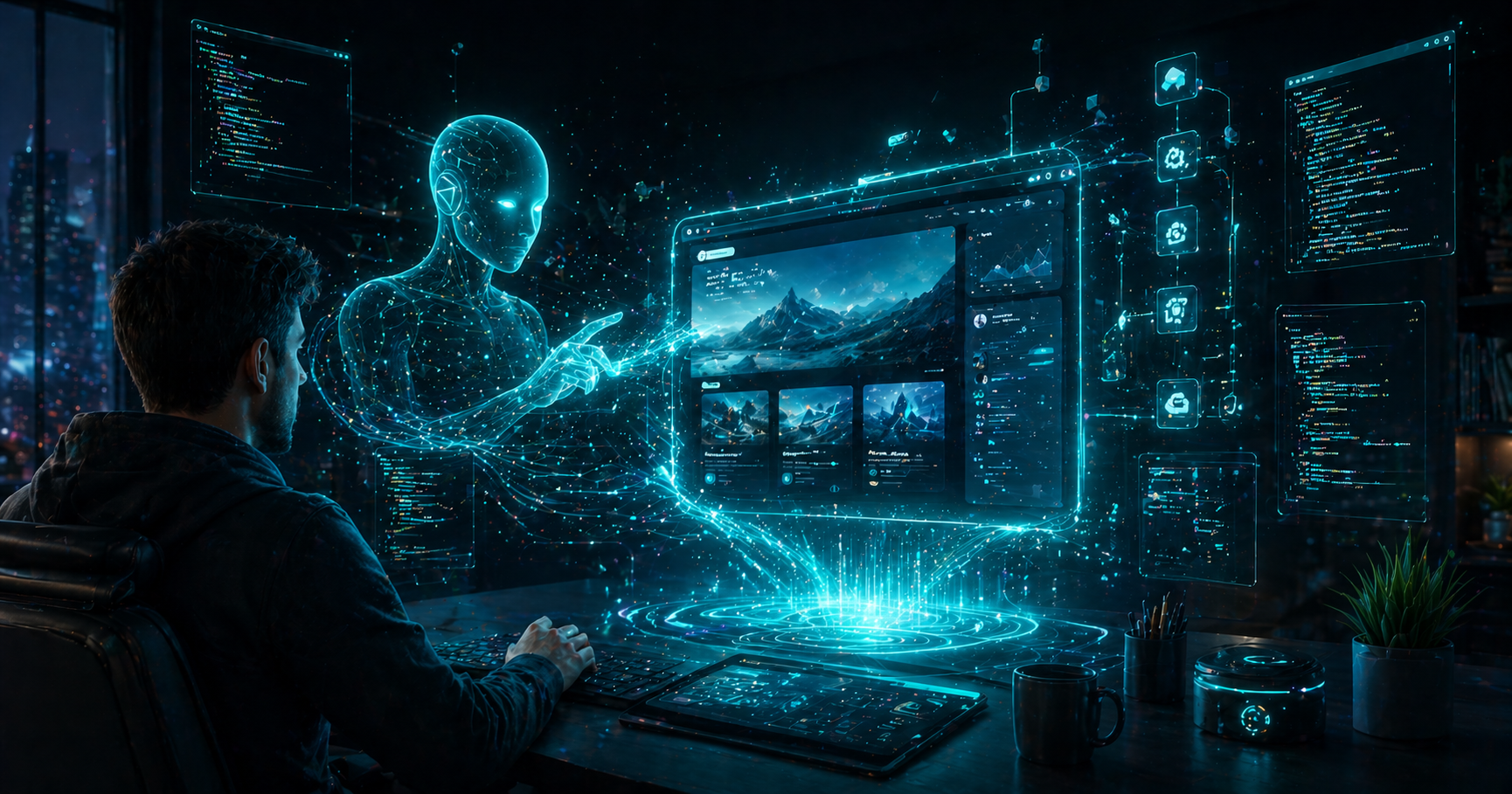 Replit AgentのAIコーディングワークスペースイメージ