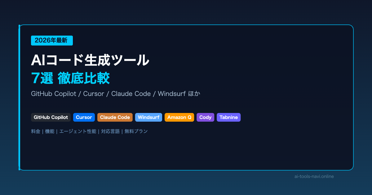AIコード生成ツール7選を徹底比較する記事のアイキャッチ画像